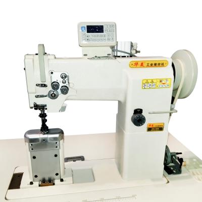 China HM-8602B Professional Big Hook For Car Seat Covers Making Double Needle Post Bed Sewing Machine for sale