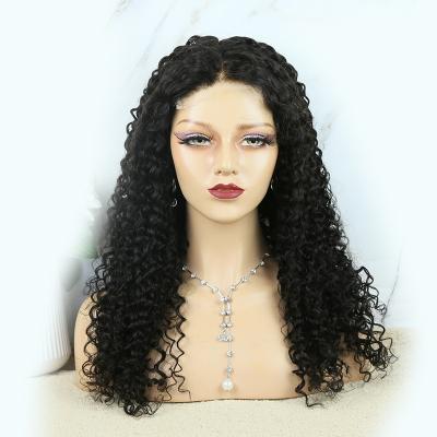 China 150% Density Raw Brazilian Hair Wholesale Vendors Kinky Curly 5X5 Lace Closure Wig Transparent Hair for sale