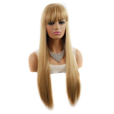 China Wholesale 150% Density Human Hair Cheap Bone Straight Hair Wigs 100% With Bang Hair Wigs for sale