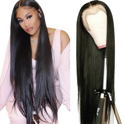 China 150% Density Wholesale Straight Virgin Human Hair Highlight Lace Front Human Hair Wig 13X4 13X6 Brazilian Lace Front Wig for sale