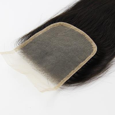 China Cheap Unprocessed Swiss Silky Straight Wave Hair Lace Closure 4X4 5X5 6X6 7X7 Lace Closure Hair Extension Hair for sale