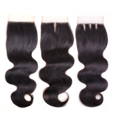 China YICI 4X4 5X5 6X6 13X4 Lace Closure 100 Human Hair Brown Natural Soft Wonderful Swiss Lace Frontal Closure for sale