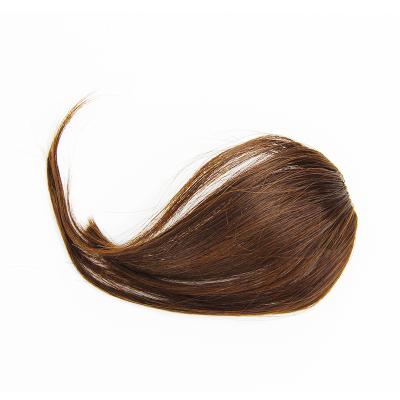 China 100% Hair Clip In Bangs Natural Black Black Bangs Brown Flat Bangs With Temples Wig Hair Air Bangs for sale