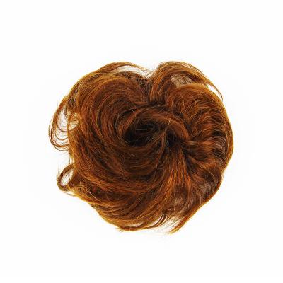 China 100% Women Girls Hair Scrunchie Chignon Curly Hair Bun With Elastic Band Hair Ring Wrap On Messy Hair Synthetic Chignon for sale