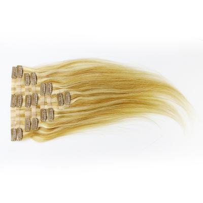 China 100% Ins Silky Straight Premium Double Wave YICI PU Weft Seamless PU Weft Clip In Real Hair Extensions for sale