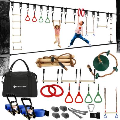 China Kids Ninja Slackline Backyard Obstacle Training Course, American Ninja Warrior Obstacle Course for Kids for sale