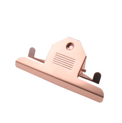 China High Quality Bright Metal Office Supplier Nickel Dish Iron Menu Butterfly Clip 143mm For Clipboard for sale