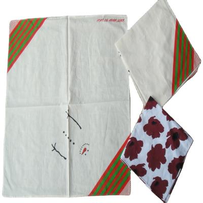 China Cotton printed wholesale 100% cotton handkerchief with logo for sale