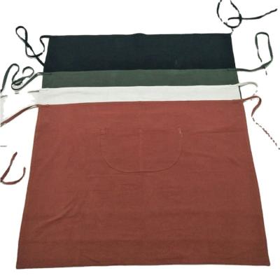 China Cheap Striped Cotton Canvas Work Waist Apron Customized Restaurant Striped Uniform Bartenders Apron Size for sale