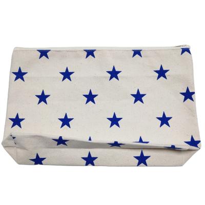 China Japan Style Custom Printed Wholesale Cotton Canvas Zipper Pouch For Makeup Cosmetic Bag for sale