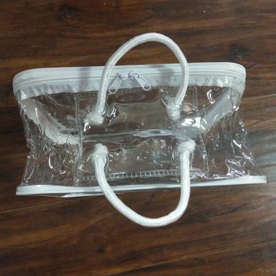 China Safety Custom Clear Transparent Plastic PVC Polythene Packaging Bag For Bed Sheet Sets Comforter Cover for sale