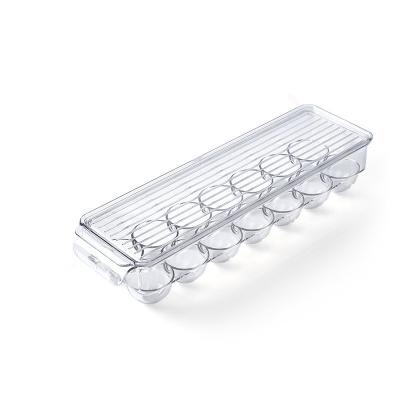 China Environmentally Friendly Plastic Tray PET Freshness Preservation Stackable Egg Storage Box for sale