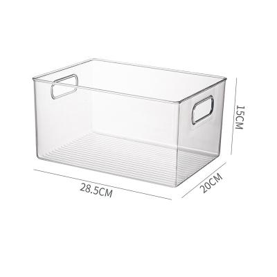 China Viable Freestanding Plastic Transparent Cabinet Pantry Organizing Container Kitchen Trash Cans Organizer for sale