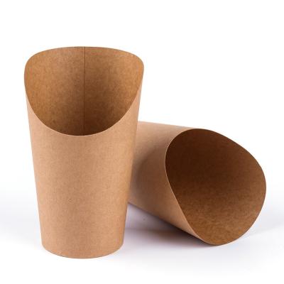 China Eco Friendly High Quality Paper Fry Scoop Cups Custom Printed Chip Scoop Paper Cups Hot Disposable for sale