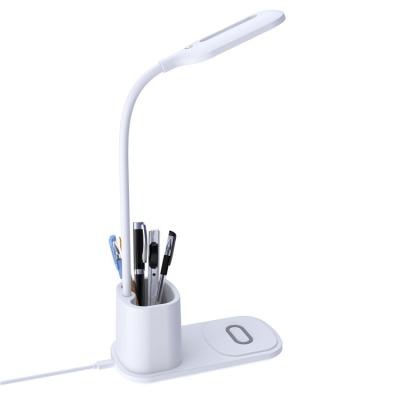 China 2021 New Arrival 10W Smartphone Charger Desk LED Wireless Strip Lights With Pencil Holder For Amazon Seller for sale