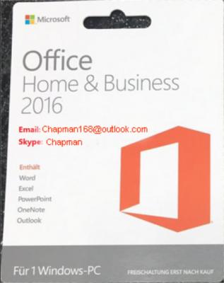 China Fast delivery Microsoft Office 2016 Home Business Product Key Cards German Version for sale