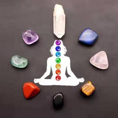 China China Wholesale Healing Chakra Stones Box 7 Chakra Crystals Set For Yoga for sale