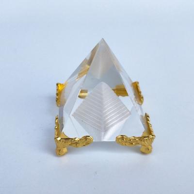 China China New Products Natural Quartz Crystal Stone Healing Orgonite Pyramid Point Crystal Pyramid for sale