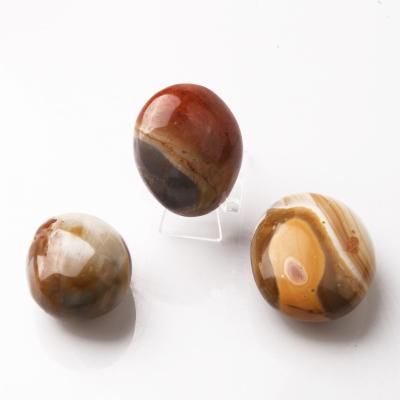 Cina Natural Hand Polished Ocean Jasper Crystal Polished Eggs For Decoration from China in vendita