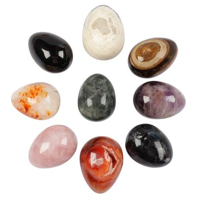 China Semi Precious Stone Mixed Rose Quartz Amethyst Agate Fluorite Tiger Eye Variety Crystal Eggs Bulk Healing From China for sale