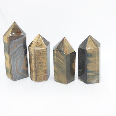 China China Wholesale Tiger Eye Crystal Column Stone For Home Furnishing Decoration for sale