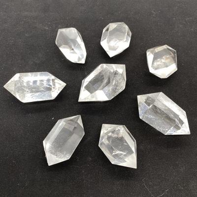 China China natural white clear crystal double ended quartz crystal point for sale