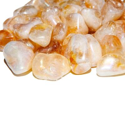 China Global Wholesale Crystal Gravel Crystals Healing Stones Aura Citrine Tumbled Stone for sale