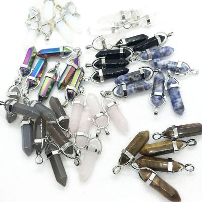 China China high quality natural mixed double point gemstonel pendulum pendant for sale