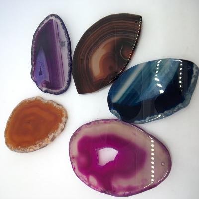 China Wholesale Natural Colored Polished Agate Stone Crystal Coaster Round Coaster From China for sale