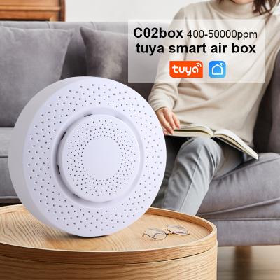 China Humidify Humidity Detector Smart Wireless Tuya Life Wifi Formaldehyde VOC Gas Alarm Sensor Air Box CO2 Ch2o CO2 Ch2o for sale