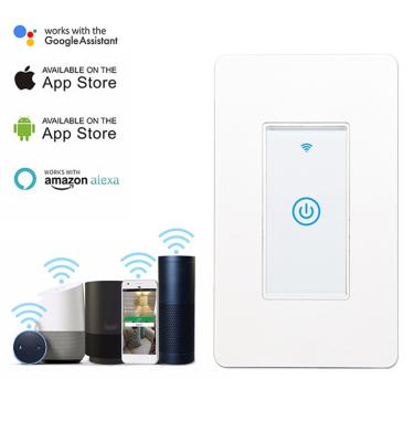 China ABS+PC Smart Home Wifi Smart Graffiti Wall Touch Switch ABS+PC Wall Touch Switch Dual Control Switch Live Wire +Neutral Smart Home Lamp Wireless Switch for sale