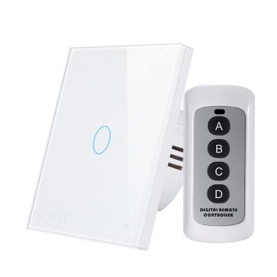 China Household 1/2/3gang Household 1/2/3gang Efficient Standard Lamp Switch Fireproof Materials Wireless Remote Control Radio Frequency Touch Switch for sale