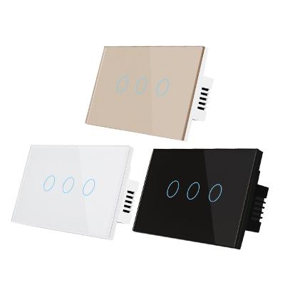 China Smart Remote Control Wiringless Tempered Glass Switch Panel Touch Wall Wireless Switch for sale