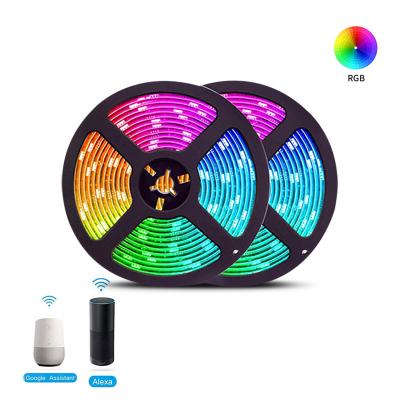 China Wireless Smart Project WiFi Strip Alexa Google Home RGB Light Color Changing Soft Light Strip IP67 Waterproof for sale