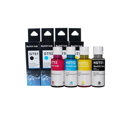 China Compatible GT51 GT52 Dye Ink Refill Ink For HP Deskjet GT 5810 5820 GT51 GT52 for sale