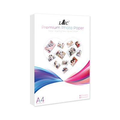 China L&C Wholesales Paper Inkjet Printing Premium Photo 200gsm A4 Size 20 Paper Sheets for sale