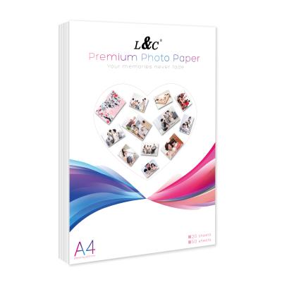 China L&C Wholesales Bright Inkjet Printing Premium Photo 200gsm A4 Size 50 Sheets Paper for sale