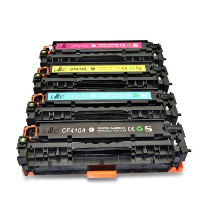 China COMPATIBLE compatible laser toner cartridge CF410A CF411A CF412A CF413A toner cartridge for HP laser printer for sale