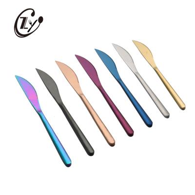 China Viable wholesale korean style 410 stainless steel steaks creative butter cake knife for restaurant wedding gift for sale