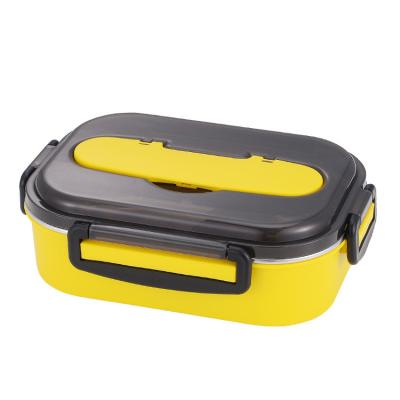 China School Sustainable Metal Bento Lunch Box Food Containers Thermal Wheat Straw Stainless Steel Lunch Box for sale