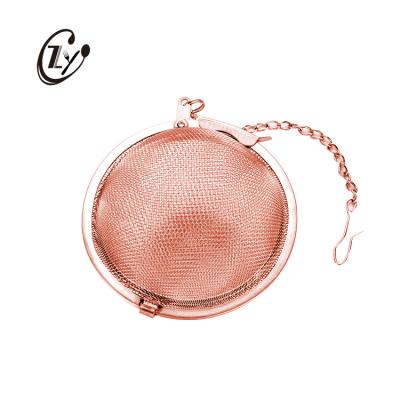 China New Stocked Type Loose Tea Filter Interval Diffuser Metal 18/10 Stainless Steel Strainer Tea Infuser for sale