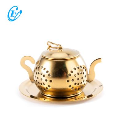 China WITH LID 304 Teapot Design Filter Ball Stainless Steel Tea Tool Accessories Mesh Tea Infuser Filter for sale