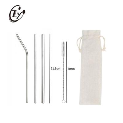 China Viable Custom Logo Reusable Bubble Drinking Straws Set With Brush Stainless Steel Boba Juice Straws With Case for sale