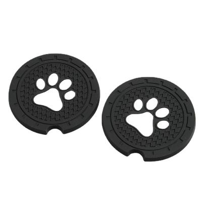 China Mat Car Cup Holder Coaster Cat Paw Cup Mat Pvc Cup Decorating Paw Coasters Universal Car DIY Dog Accessories For Car for sale