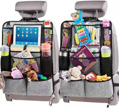 China Simple Color No Pattern Car Backseat Organizer Bag Custom Kids Kick Mats Auto Backseat Organizers For Travel for sale