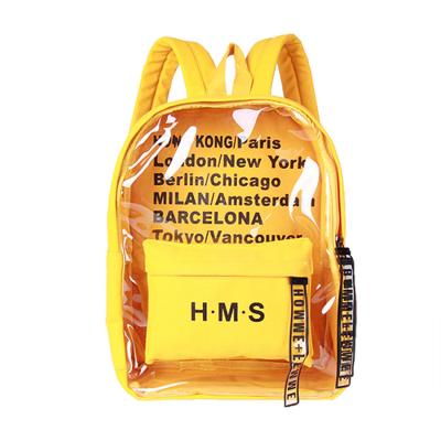 China Fashion Waterproof Custom Student Design Logo Backpack Transparent Printed Enrollment School Bag for sale