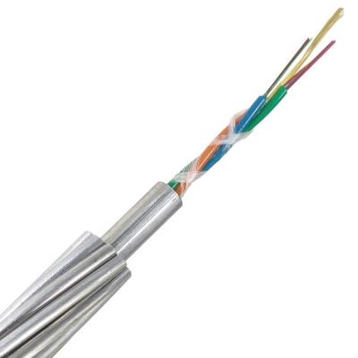 China FTTH FTTB FTTX Network Over Ground Wire 48 Core Single Mode Fiber Optic Cable Price OPGW Fiber Cable for sale