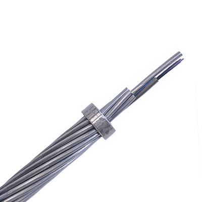 China Outdoor aerial steel wire single mode g652d OPGW 12 core fiber optic cable OPGW2-1 for sale