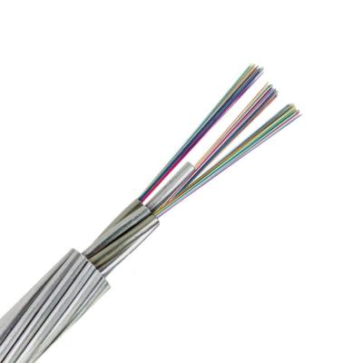 China Aerial Stranded Stainless Steel Tube OPGW Cable 24 Core Single Mode Fiber Optic Cable OPGW2-3 for sale