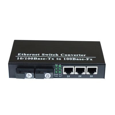 China FTTH FTTB FTTC Tanghu 10/100M 3 SC RJ45 2 Ports Ethernet Fiber Optic Fiber Media Switch 20km Fiber Converter for sale